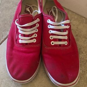 Red vans men’s size 8.5